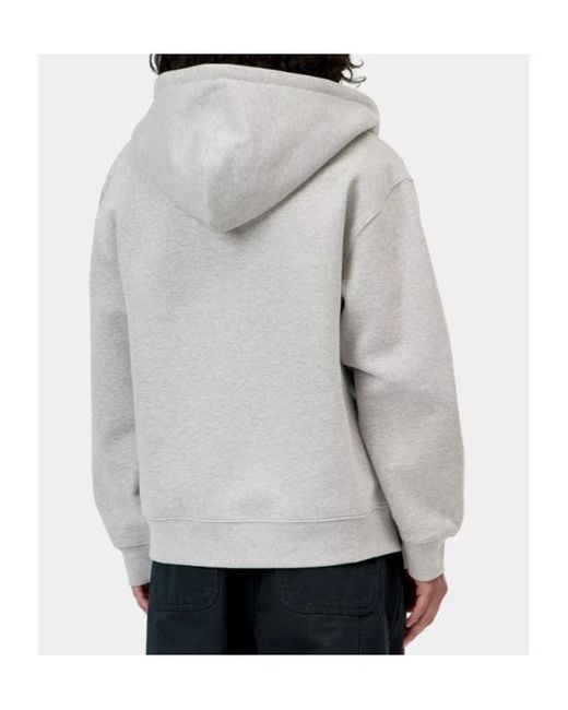 Carhartt Gray Hooded Small Heart Patch Jacket