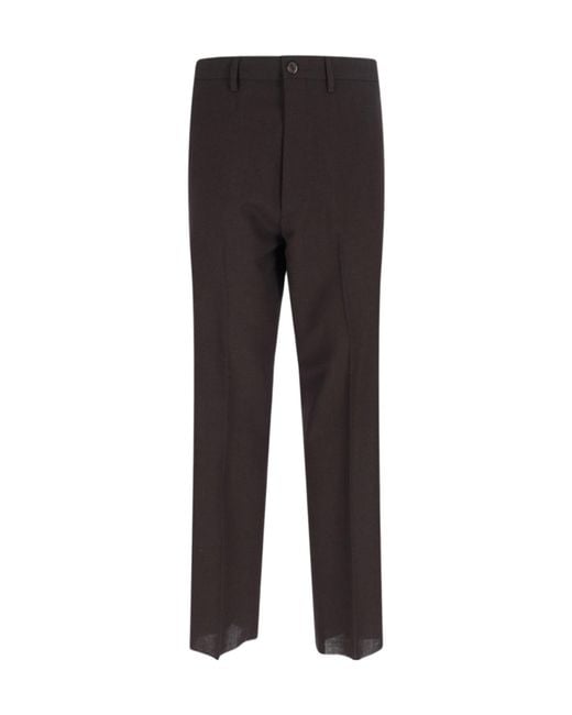 Prada Gray Wool Pants for men