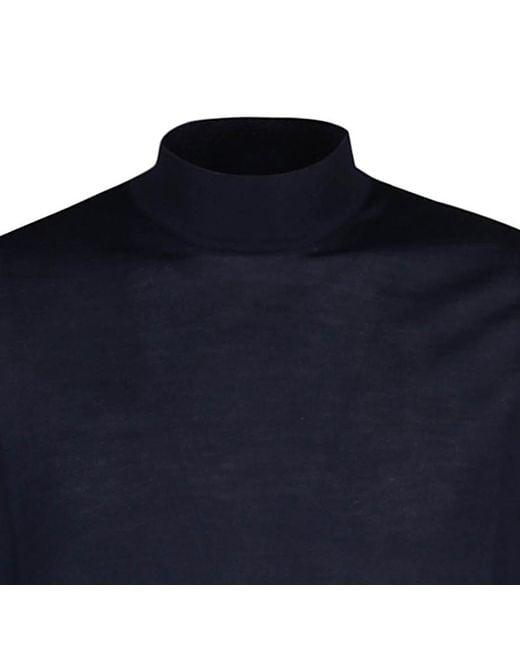 Malo Blue Mock Neck Knitwear for men