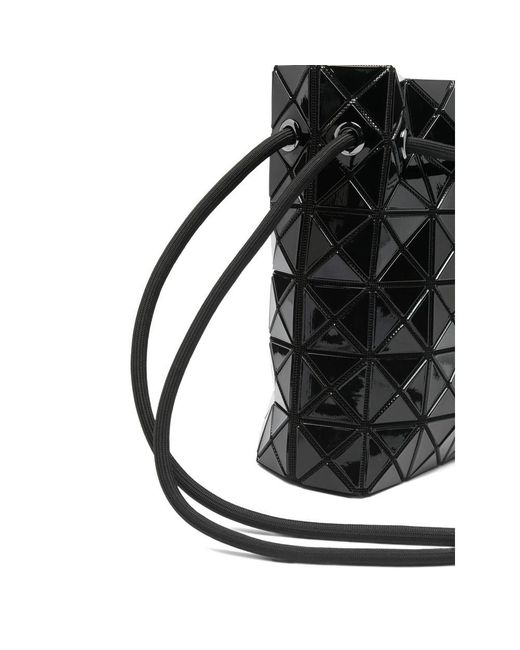 Issey Miyake Black Prism Drawstring Shoulder Bag