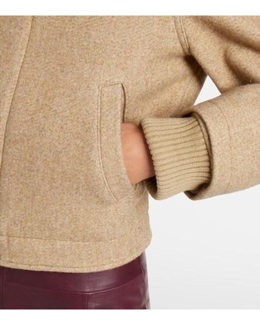 Victoria Beckham Natural Wool-Blend Jacket
