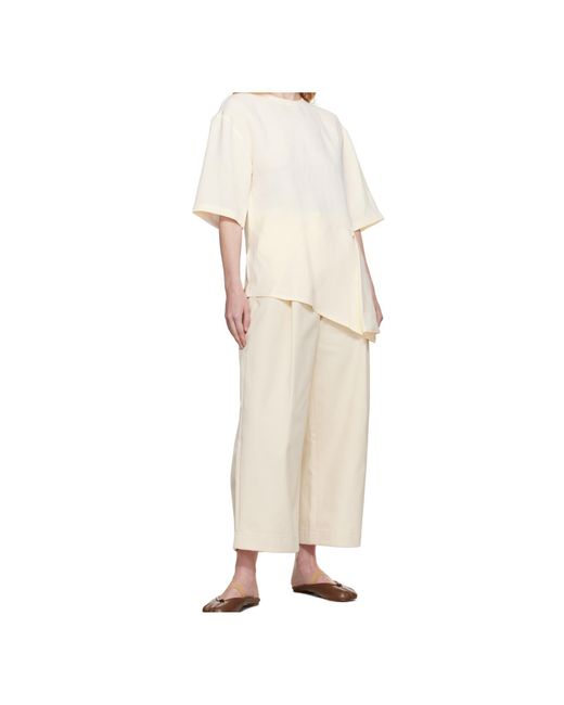 Studio Nicholson Natural Vichy Asymmetrical Top