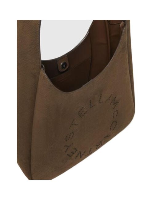 Stella McCartney Brown Logo Hobo Shoulder Bag