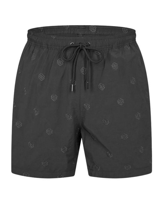 Boss Gray Jean Swimshort, Jean-Style Swim Shorts for men