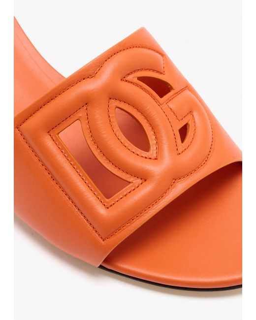 Dolce & Gabbana Red Dg Logo High-Heeled Sandals