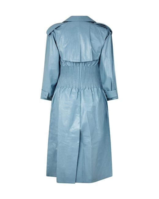 Bottega Veneta Blue Belt Trench Coat