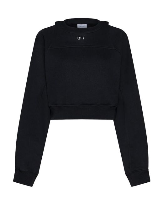 Off-White c/o Virgil Abloh Black Crewneck Long-Sleeved Sweatshirt