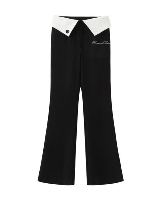 Marissa Chiara Black Lapel Casual Pants