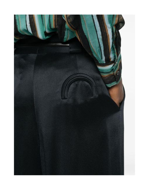 Blazé Milano Blue Satin Pants