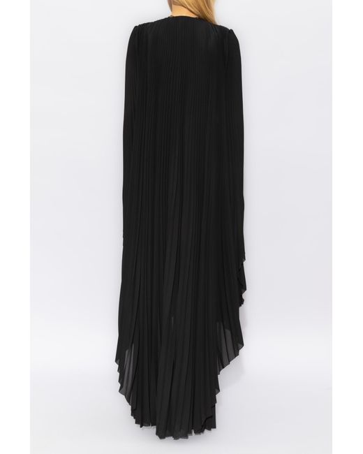 Balenciaga Black Pleated Maxi Dress