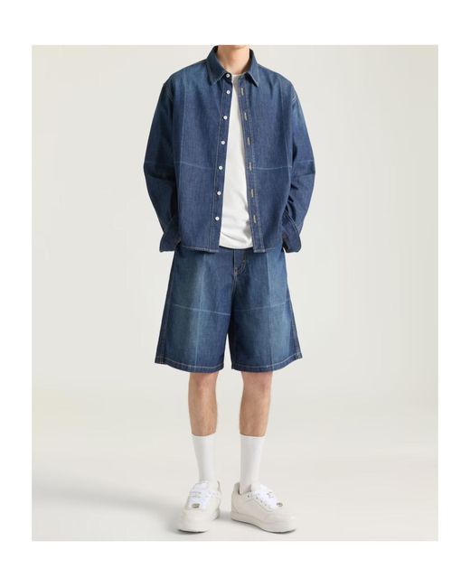 Givenchy Blue Couture Seam Bermuda Shorts for men