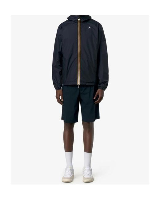 K-Way Blue Packable Hooded Jacket