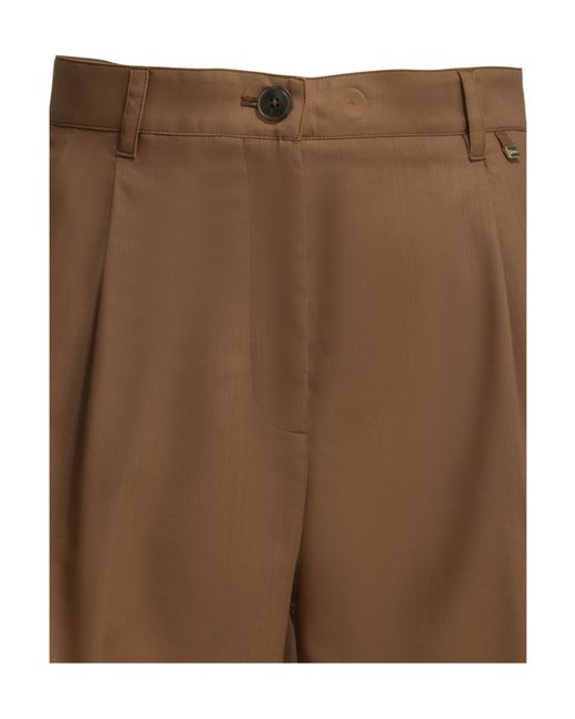 Herno Brown Pleated Bermuda Shorts