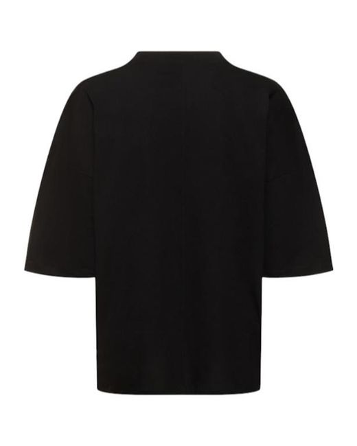 The Row Black Plain Weave Short-Sleeved T-Shirt for men