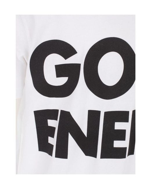 Moschino White Good Energy Cotton T-Shirt for men