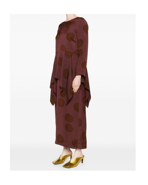 Uma Wang Brown Strap-Up Dress