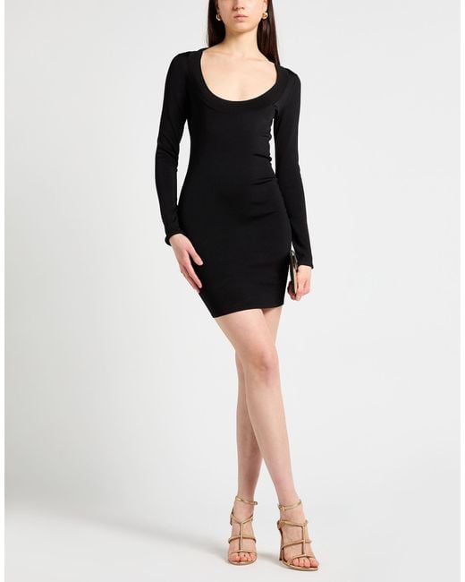 Saint Laurent Black Knitted Bodycon Dress