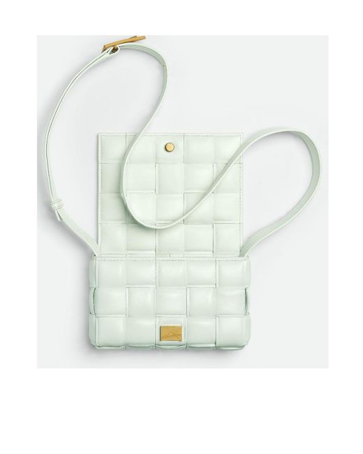Bottega Veneta White Padded Cassette Crossbody Bag