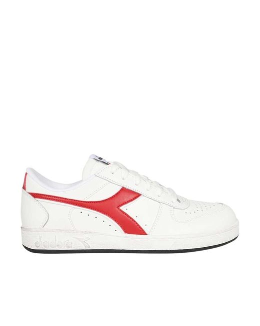 Diadora White Logo Low Upper Board Shoes for men