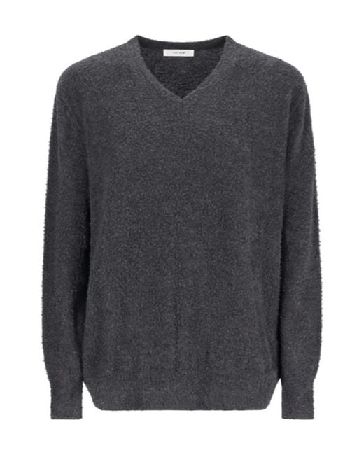 The Row Gray V-Neck Sweater