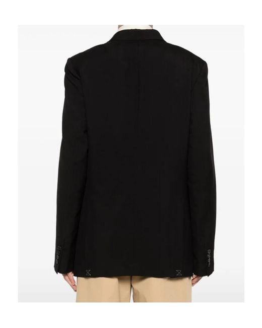 Dries Van Noten Black Double-Breasted Suit Jacket for men
