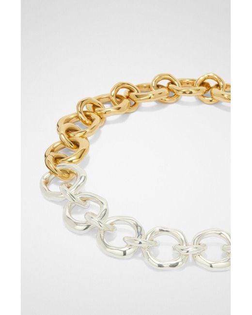 Jil Sander Metallic Two-Tone Chunky Chain Necklace
