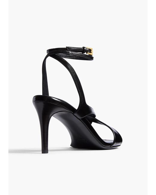Khaite Black Liria Ankle Strap Sandals
