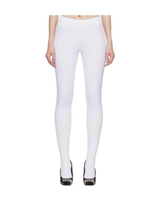 Vetements White Push-Up Elastic Waist Leggings