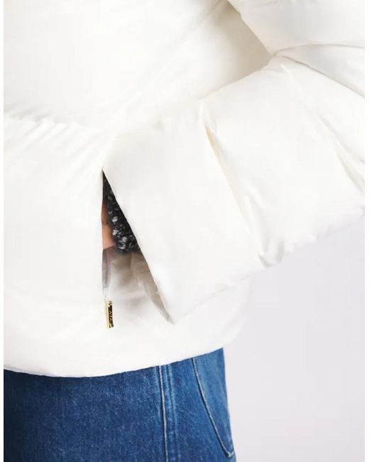 Fay White Hooded Down Jacket