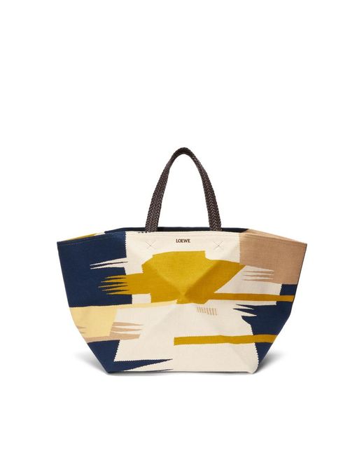 Loewe Metallic Canvas Jigsaw Folding Handbag
