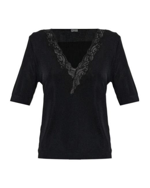 Balmain Black Lace Top