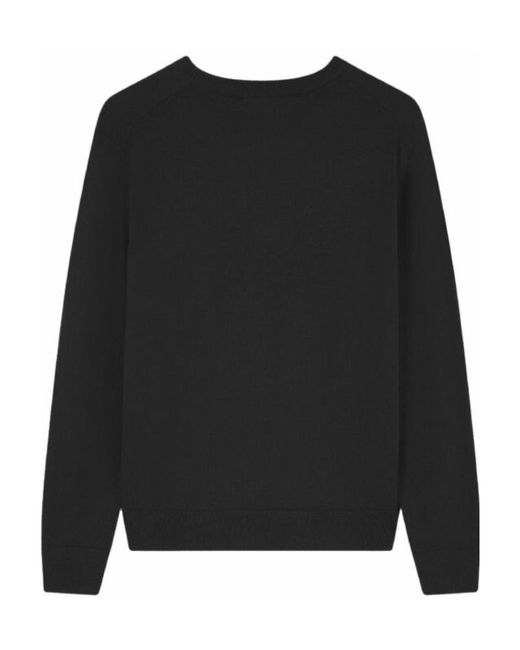 Maison Kitsuné Black Maison Kitsuné Fox Embroidered Knitted Jumper for men
