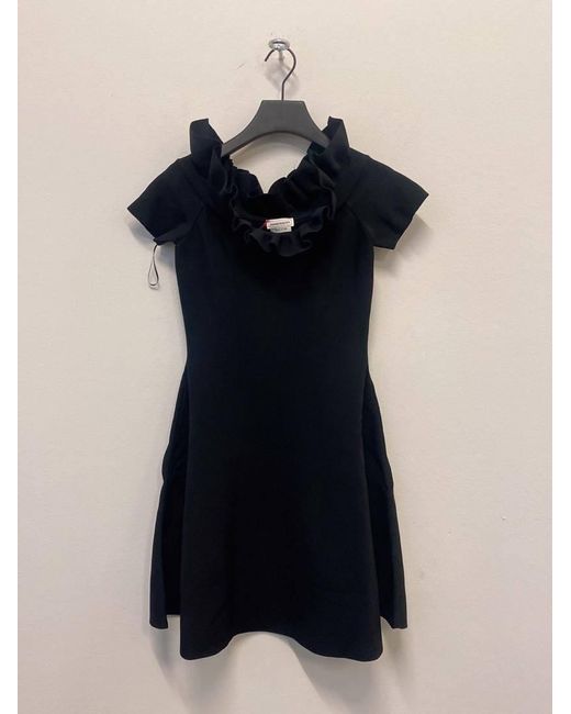 McQueen Black Off-Shoulder Mini Dress