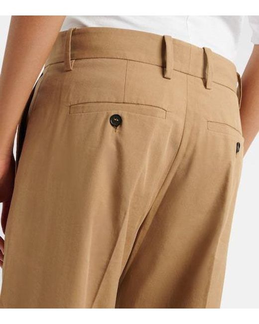 FRAME Natural Cuffed Slim Palazzo Wide-Leg Pants