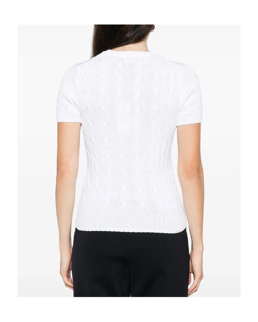 Polo Ralph Lauren White Short-Sleeved Crewneck Jumper