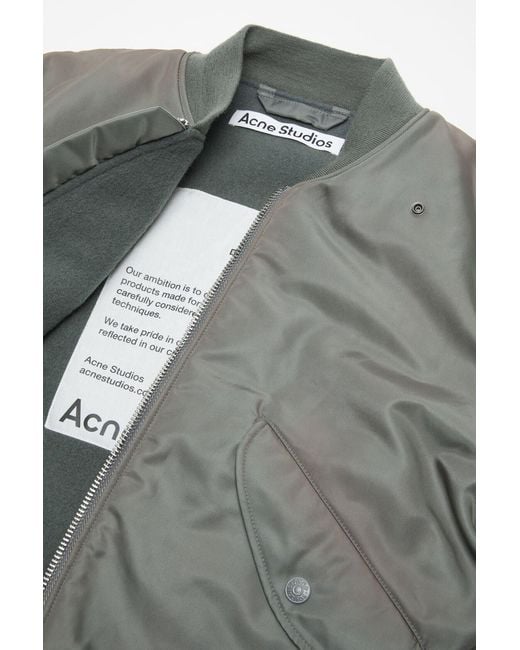 Acne Gray Washed Bomber Jacket for men
