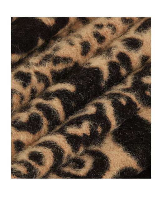 Fendi White And Leo Wool Scarf for men
