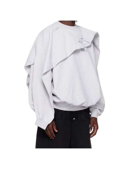 Vetements White Double Layered Pullover for men