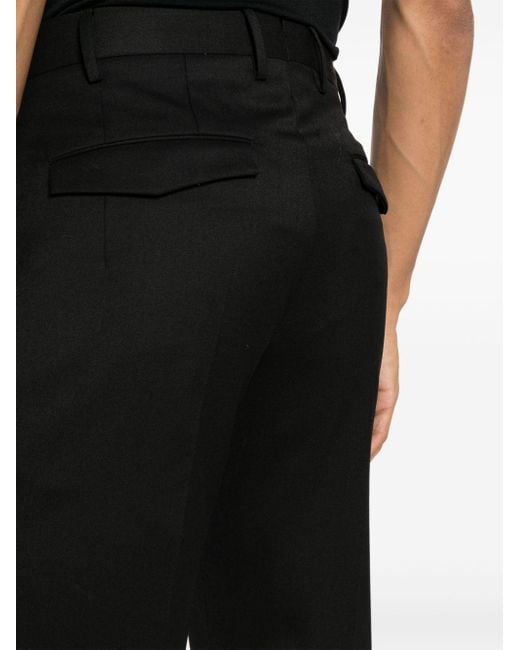 Pt Pantaloni Black Pt Torino Travel Wool Blend Slacks for men