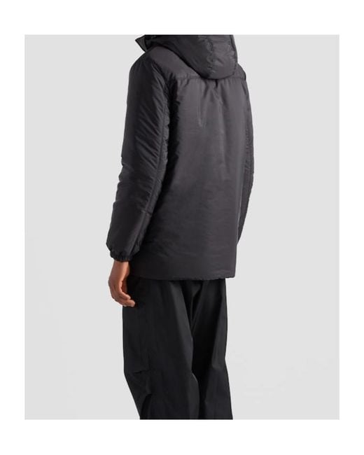 Prada Black Medium-Weight Re-Nylon Down Jacket for men