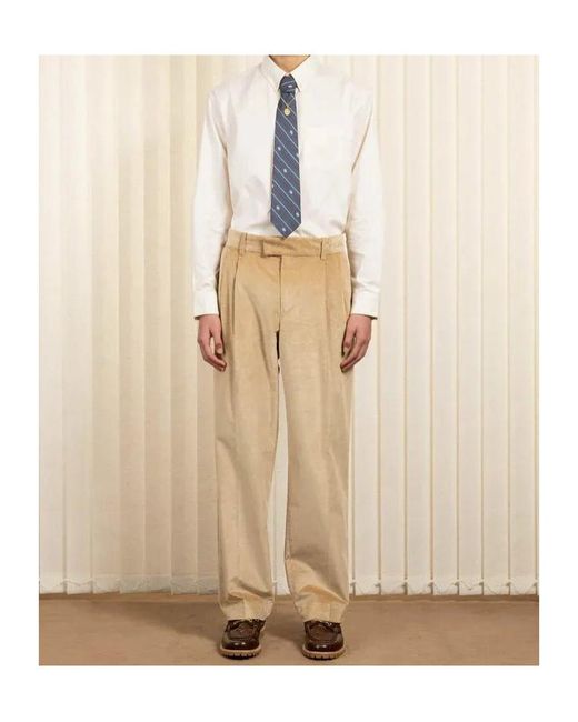 Drole de Monsieur Natural Drôle De Monsieur High-Waist Corduroy Pants for men
