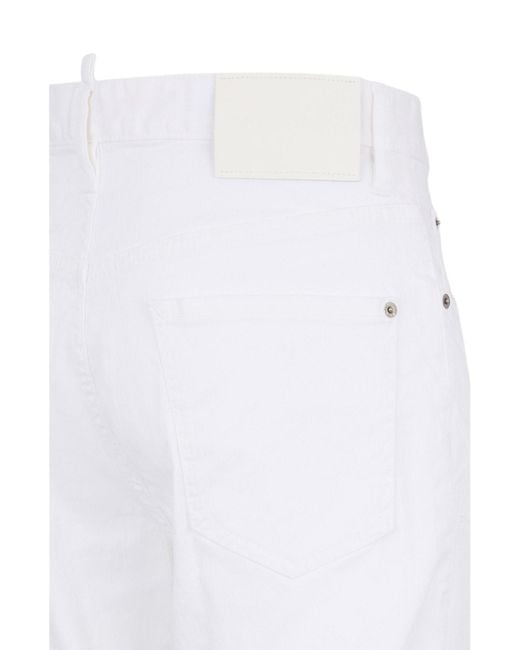 DSquared² White 642 Straight-Leg Jeans for men