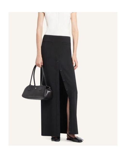 Courreges Black Buttoned Long Skirt