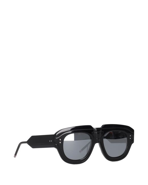 Thom Browne Black Eyewear Rectangular Frame Sunglasses