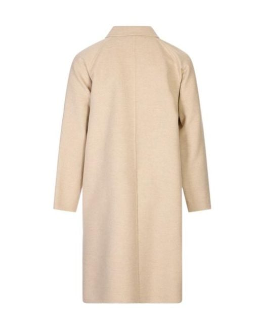 Kiton Natural Raglan-Sleeve Single-Breasted Coat for men