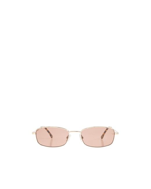 Victoria Beckham Pink Eyewear Rectangular Frame Sunglasses