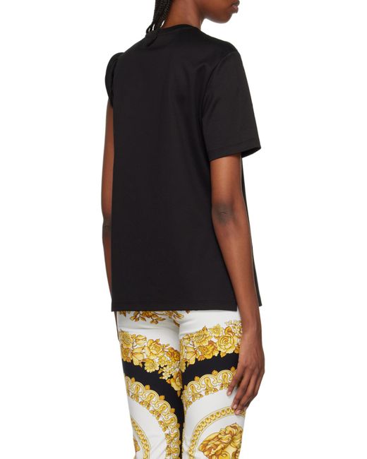 Versace Black Logo Printed Crewneck T-Shirt