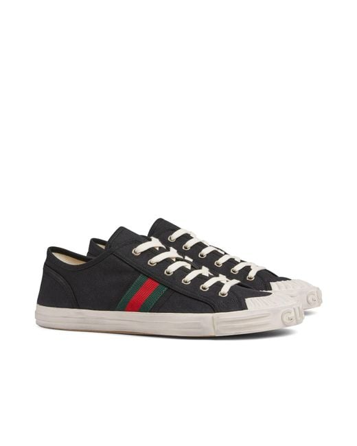 Gucci Black Ribbon Logo Sneakers for men