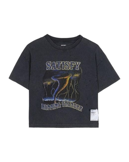 Satisfy Blue Mothtech Graphic-Print T-Shirt