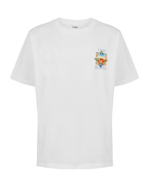 Casablanca White Printed T-Shirt for men